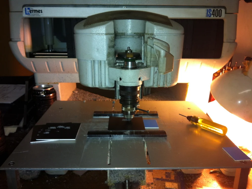 Computerized engraving machine in the WM Technologies shop