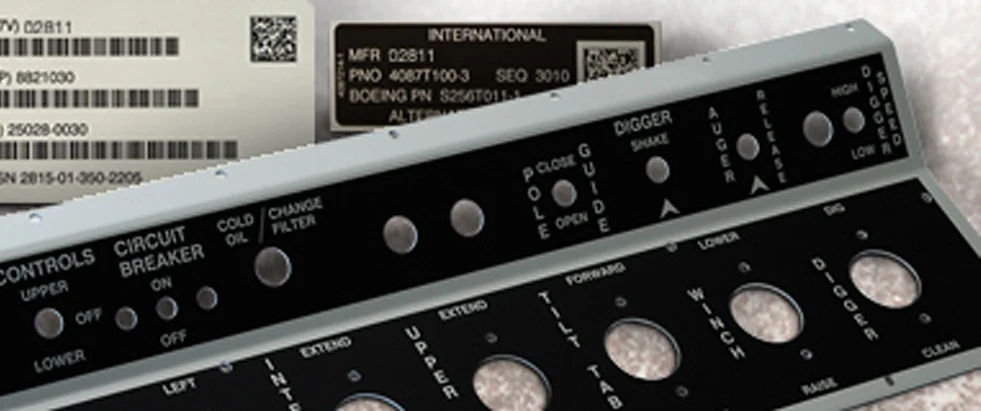 Metalphoto anodized aluminum control panels and serial plates